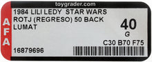 Load image into Gallery viewer, Star Wars 1983 Vintage Lili Ledy ROTJ Regreso 50 Back Lumat MOC AFA 40