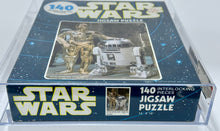 Load image into Gallery viewer, Star Wars 1977 Kenner Vintage Jigsaw Puzzle Series one (Blue Box) R2-D2 and C-3PO AFA 85