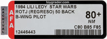 Load image into Gallery viewer, Star Wars 1984 Vintage Lili Ledy ROTJ Regreso 50 Back B-Wing Pilot MOC AFA 80+