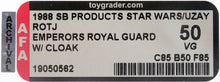 Load image into Gallery viewer, Star Wars 1988 Vintage SB Products Uzay Emperor's Royal Guard w/Cloak MOC AFA 50