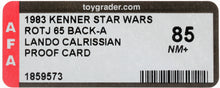 Load image into Gallery viewer, Star Wars 1983 Vintage Kenner ROTJ 65 Back A Lando Calrissian Proof Card AFA 85