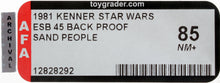 Load image into Gallery viewer, Star Wars 1981 Vintage Kenner ESB 45 Back Sand People Proof Card AFA 85
