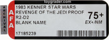 Load image into Gallery viewer, Star Wars 1983 Vintage Kenner Revenge of the Jedi R2-D2 Blank Name Proof AFA 75+