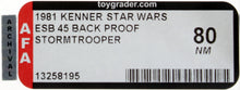 Load image into Gallery viewer, Star Wars 1981 Vintage Kenner ESB 45 Back Stormtrooper Proof Card AFA 80