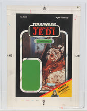 Load image into Gallery viewer, Star Wars ROTJ 65 Back C Chief Chirpa Front Cromalin w/Marked Changes AFA 80+