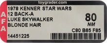 Load image into Gallery viewer, Star Wars 1978 Vintage Kenner 12 Back A Luke Skywalker MOC AFA 80