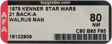 Load image into Gallery viewer, Star Wars 1979 Vintage Kenner 21 Back A Walrus Man MOC AFA 80
