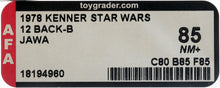 Load image into Gallery viewer, Star Wars 1978 Vintage Kenner 12 Back B Jawa MOC AFA 85