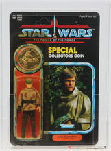 Load image into Gallery viewer, Star Wars 1985 Vintage Kenner POTF Luke Skywalker Battle Poncho MOC AFA Y-80