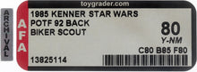 Load image into Gallery viewer, Star Wars 1985 Vintage Kenner POTF Biker Scout MOC AFA Y-80
