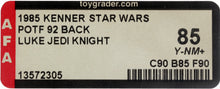 Load image into Gallery viewer, Star Wars 1985 Vintage Kenner POTF Luke Skywalker Jedi Knight MOC AFA Y-85