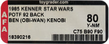 Load image into Gallery viewer, Star Wars 1985 Vintage Kenner POTF Obi-Wan Kenobi MOC AFA Y-80