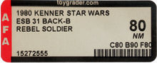 Load image into Gallery viewer, Star Wars 1980 Vintage Kenner ESB 31 Back B Rebel Soldier MOC AFA 80