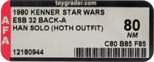Load image into Gallery viewer, Star Wars 1980 Vintage Kenner ESB 32 Back A Han Solo Hoth MOC AFA 80