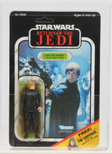 Load image into Gallery viewer, Star Wars 1983 Vintage Kenner ROTJ 65 Back C Luke Jedi Blue Saber MOC AFA Y-85