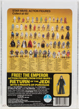 Load image into Gallery viewer, Star Wars 1983 Vintage Kenner ROTJ 65 Back C Luke Jedi Blue Saber MOC AFA Y-85