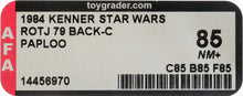 Load image into Gallery viewer, Star Wars 1984 Vintage Kenner ROTJ 79 Back C Paploo MOC AFA 85