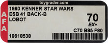 Load image into Gallery viewer, Star Wars 1980 Vintage Kenner ESB 41 Back B Lobot MOC AFA 70