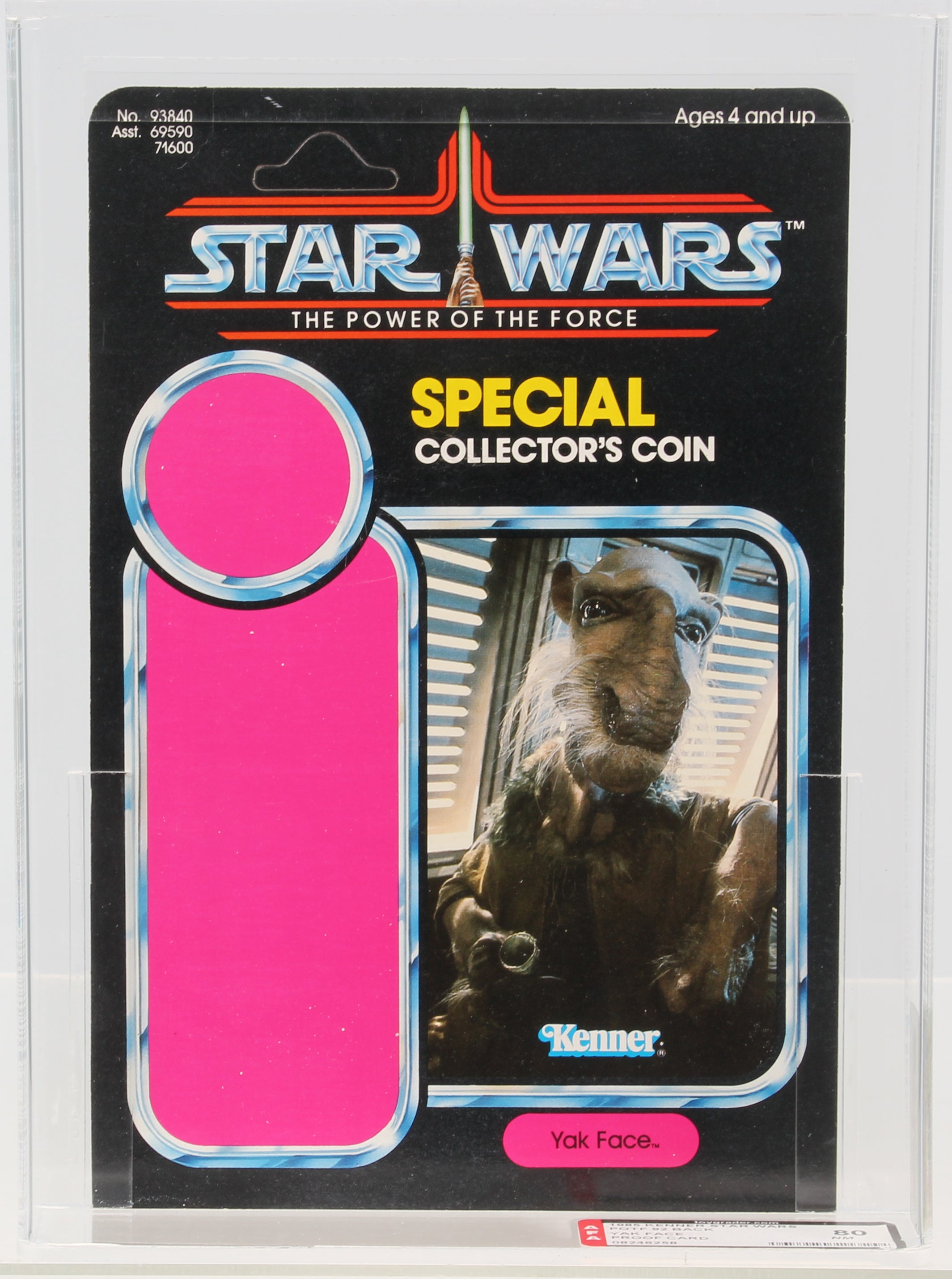 Star Wars 1985 Vintage Kenner POTF Yak Face Proof AFA 80 