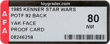 Load image into Gallery viewer, Star Wars 1985 Vintage Kenner POTF Yak Face Proof AFA 80