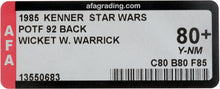 Load image into Gallery viewer, Star Wars 1985 Vintage Kenner POTF Wicket MOC AFA Y-80+