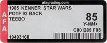 Load image into Gallery viewer, Star Wars 1985 Vintage Kenner POTF Teebo MOC AFA Y-85