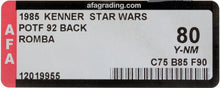 Load image into Gallery viewer, Star Wars 1985 Vintage Kenner POTF Romba MOC AFA Y-80