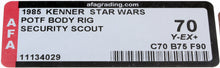 Load image into Gallery viewer, Star Wars 1985 Vintage Kenner POTF Security Scout MOC AFA Y-70