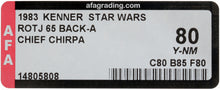 Load image into Gallery viewer, Star Wars 1983 Vintage Kenner ROTJ 65 Back A Chief Chirpa MOC AFA Y-80