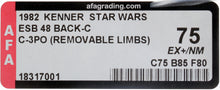 Load image into Gallery viewer, Star Wars 1982 Vintage Kenner ESB 48 Back C C-3PO Removable Limbs MOC AFA 75
