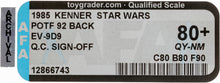Load image into Gallery viewer, Star Wars 1985 Vintage Kenner POTF EV-9D9 QC Sign-Off MOC AFA Y-80