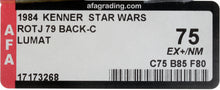 Load image into Gallery viewer, Star Wars 1984 Vintage Kenner ROTJ 79 Back C Lumat MOC AFA 75