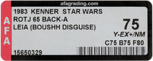Load image into Gallery viewer, Star Wars 1983 Vintage Kenner ROTJ 65 Back A Leia Boushh MOC AFA Y-75
