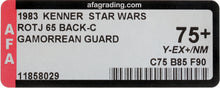 Load image into Gallery viewer, Star Wars 1983 Vintage Kenner ROTJ 65 Back C Gamorrean Guard MOC AFA Y-75+
