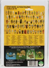 Load image into Gallery viewer, Star Wars 1984 Vintage Kenner ROTJ 79 Back A Han Solo Trench Coat MOC AFA Y-80