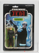 Load image into Gallery viewer, Star Wars 1984 Vintage Kenner ROTJ 77 Back A Luke Jedi MOC AFA Y-75+