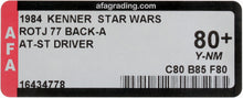 Load image into Gallery viewer, Star Wars 1984 Vintage Kenner ROTJ 77 Back A AT-ST Driver MOC AFA Y-80+