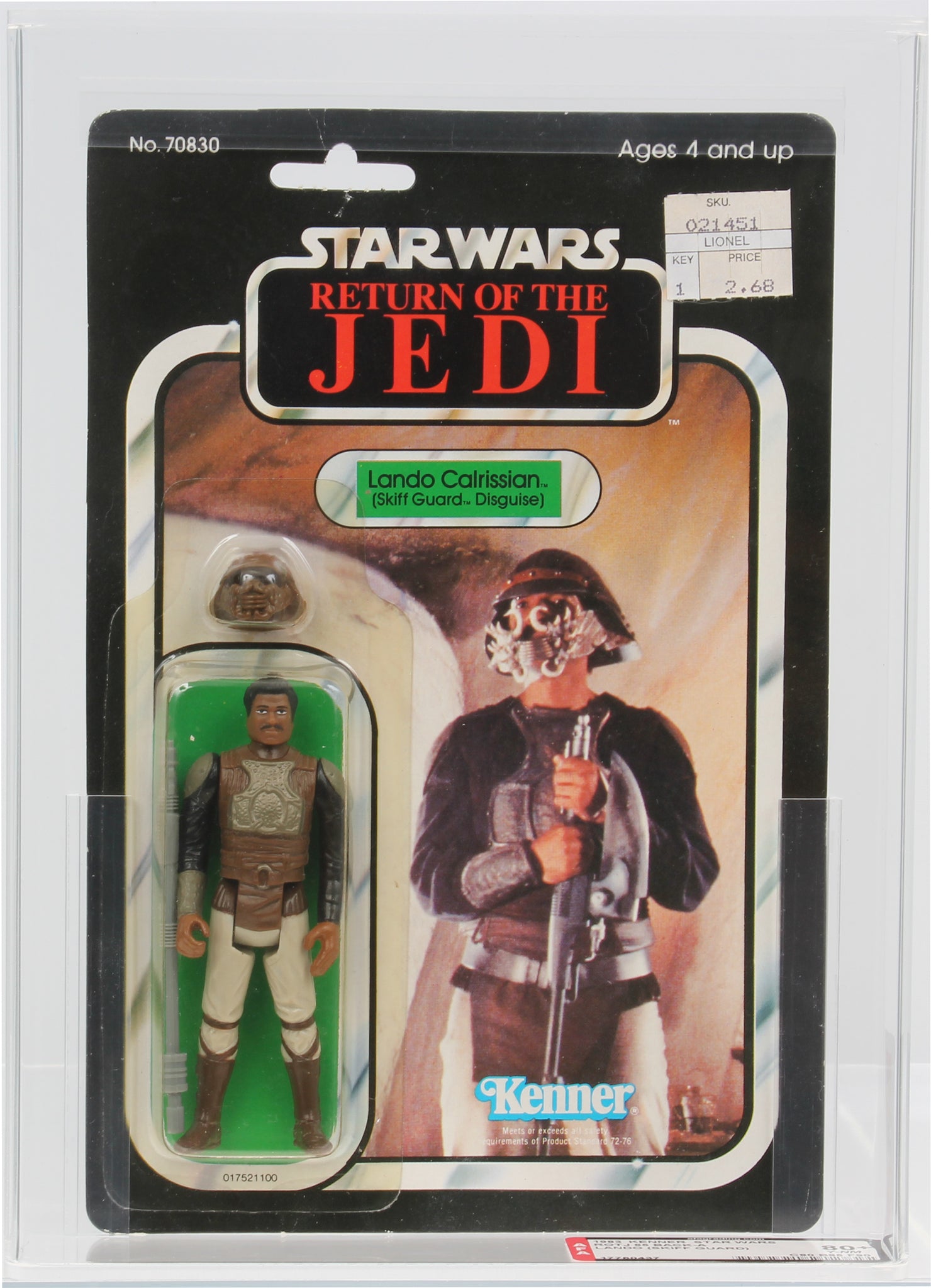 Kenner Rotj Star Wars 1983 Vintage Kenner ROTJ 65 Back A Lando Skiff MOC AFA Y-80 ...