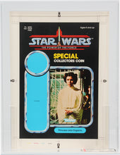 Load image into Gallery viewer, Star Wars 1985 Vintage Kenner POTF Princess Leia Hand Cut Proof Card AFA 85