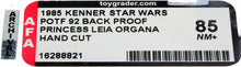 Load image into Gallery viewer, Star Wars 1985 Vintage Kenner POTF Princess Leia Hand Cut Proof Card AFA 85