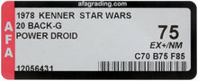 Load image into Gallery viewer, Star Wars 1978 Vintage Kenner 20 Back G Power Droid MOC AFA 75