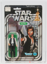 Load image into Gallery viewer, Star Wars 1978 Vintage Kenner 12 Back C Han Solo Small Head MOC AFA 75+
