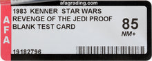 Load image into Gallery viewer, Star Wars 1983 Vintage Kenner Revenge of the Jedi Blank Test Card Proof AFA 85
