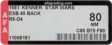 Load image into Gallery viewer, Star Wars 1981 Vintage Kenner ESB 45 Back R5-D4 MOC AFA 80