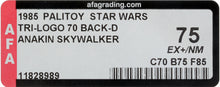 Load image into Gallery viewer, Star Wars 1985 Vintage Palitoy Tri-Logo 70 Back D Anakin Skywalker MOC AFA 75