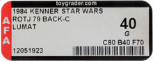 Load image into Gallery viewer, Star Wars 1984 Vintage Kenner ROTJ 79 Back C Lumat MOC AFA 40
