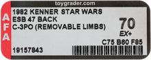 Load image into Gallery viewer, Star Wars 1982 Vintage Kenner ESB 47 Back C-3PO Removable Limbs MOC AFA 70