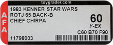 Load image into Gallery viewer, Star Wars 1983 Vintage Kenner ROTJ 65 Back B Chief Chirpa MOC AFA Y-60