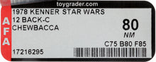 Load image into Gallery viewer, Star Wars 1978 Vintage Kenner 12 Back C Chewbacca MOC AFA 80
