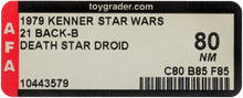 Load image into Gallery viewer, Star Wars 1979 Vintage Kenner 21 Back B Death Star Droid MOC AFA 80